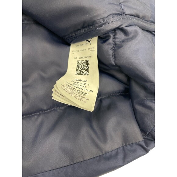 PUMA Men's Teamliga Vest Jacket Puffer Medium, Peacoat Warmcell Navy Blue NWT - Picture 3 of 5